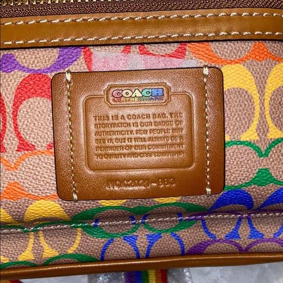 Coach Academy Pack In Rainbow Signature Canvas Bag - Picture 11 of 12